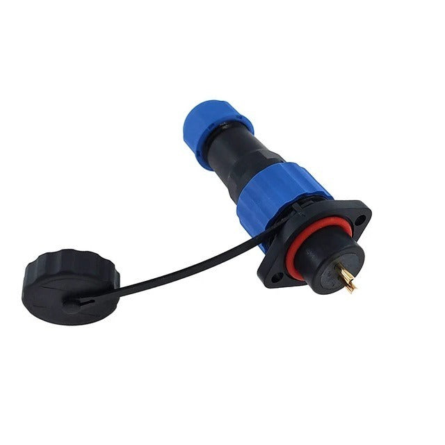 Male + chassis connector - 24V - waterdichte kabelverbinder - 2 aderig - IP68 Male + chassis connector - 24V - waterdichte kabelverbinder - 2 aderig - IP68